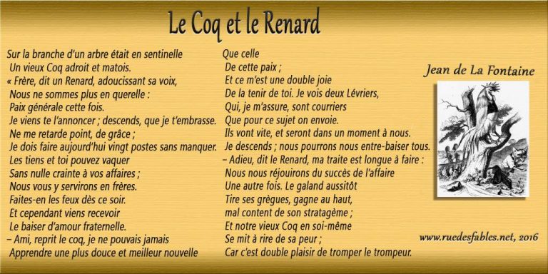 Le Coq et le Renard - Rue Des Fables